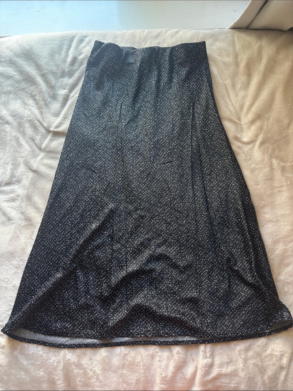 Black Speckled Maxi Skirt — Elegant Everyday A-Line